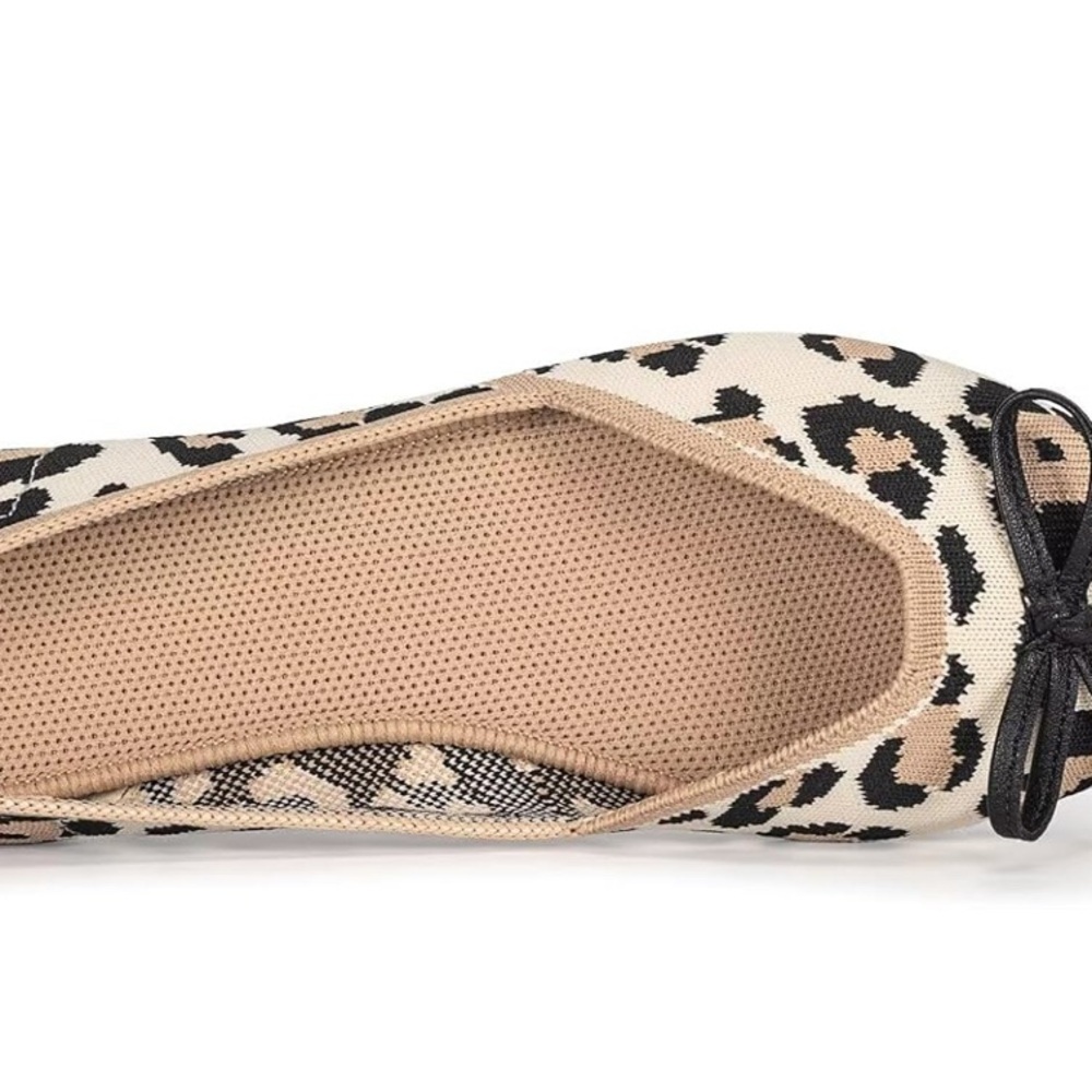 Leopard Print Ballet Flats with Bow NWT - image 7